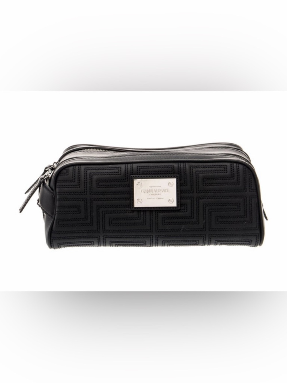 Gianni Versace Couture Black Quilted Toiletries Case